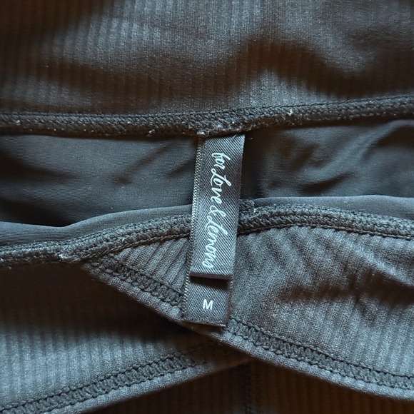 For Love & Lemons Black Ribbed athletic leggings and sports bra - Picture 4 of 5